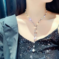 rhineston chain women pendant aesthetic necklace korean fashion female popular now new 2021 vintage classic casual