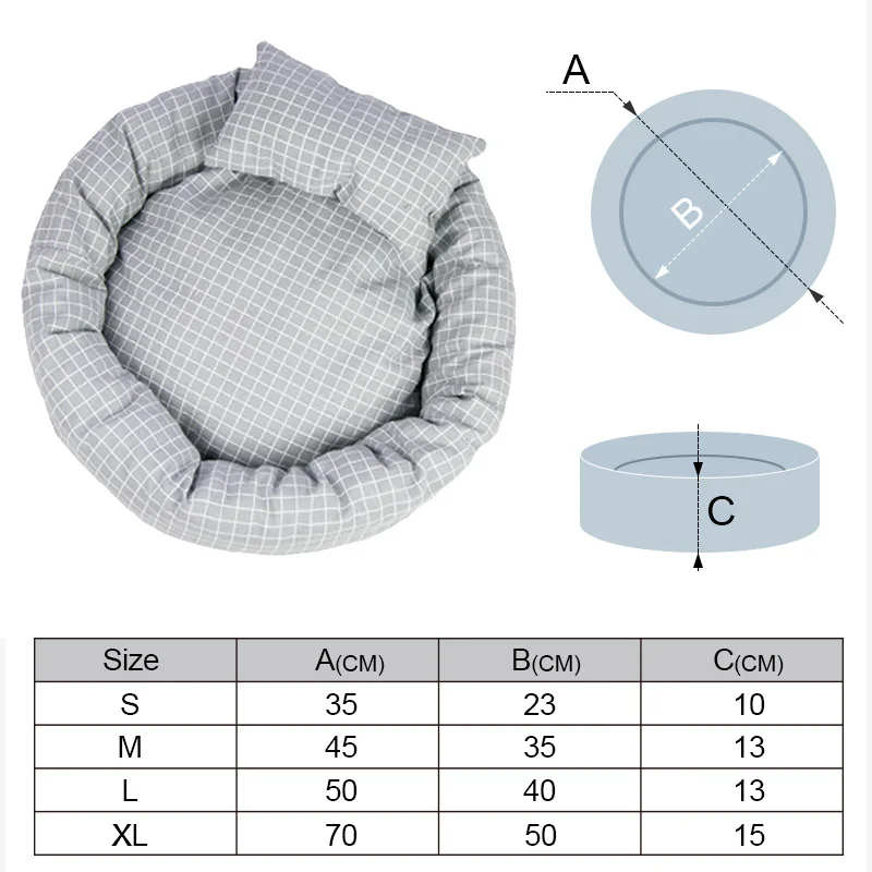 Gray Plaid Hoopet Pet Cat диван для отдыха яйцо Tart образный дом PP Хлопок кошка кровать мягкий плюшевый Кот коврики большая корзина собака матрас товары для домашних животных - Цвет: Gray Plaid