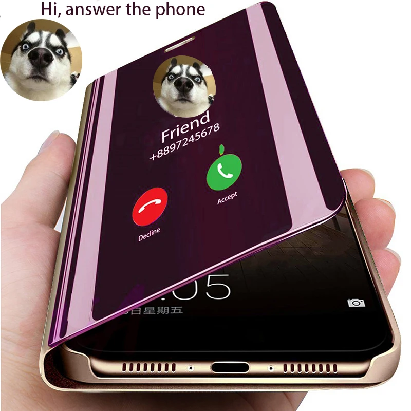 Роскошный зеркальный смарт чехол для Apple iPhone 11 Pro Max 8 7 6 6s Plus Xr XsMax X Xs SE 2020 защитный