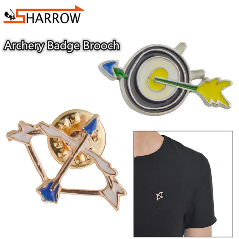 2 шт лук и стрелы целевой значок сплав стрельба из лука значки брошь Спорт на