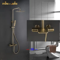 luxury thermostatic gold waterfall shower constant gold brush shower mixer luxury bathroom brush shower mixer frosted shower