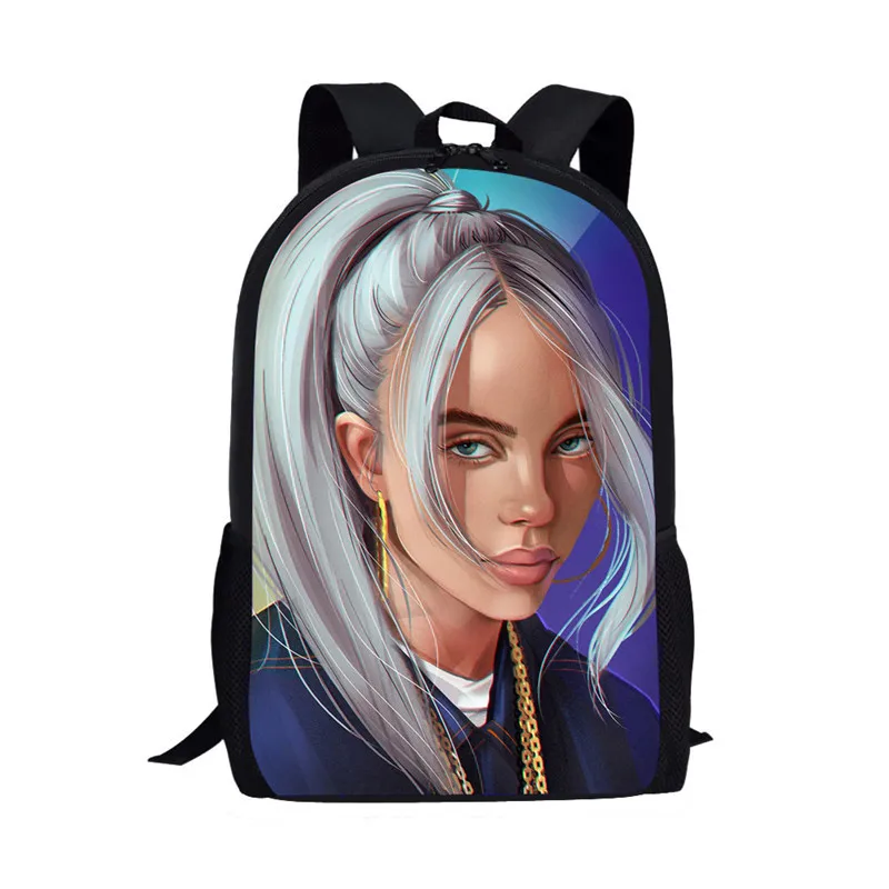THIKIN Billie Eilish 3 шт./компл. Рюкзак Back To School детская книга мешок для маленькой девочки распылитель ранцевого типа для подростков Mochila Escolar - Цвет: as picture
