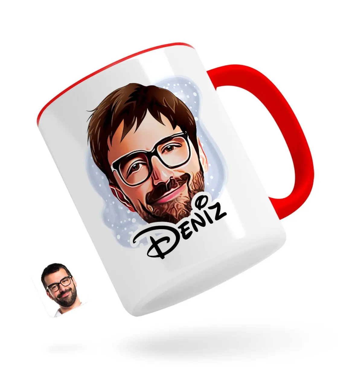 

Персонализированные Для Мужчин 'S уход за кожей лица карикатура Красного кружка Bardak-1