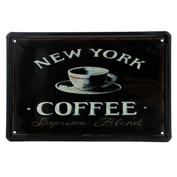 

New York Coffee Tin Sign art wall decoration,vintage aluminum retro metal sign