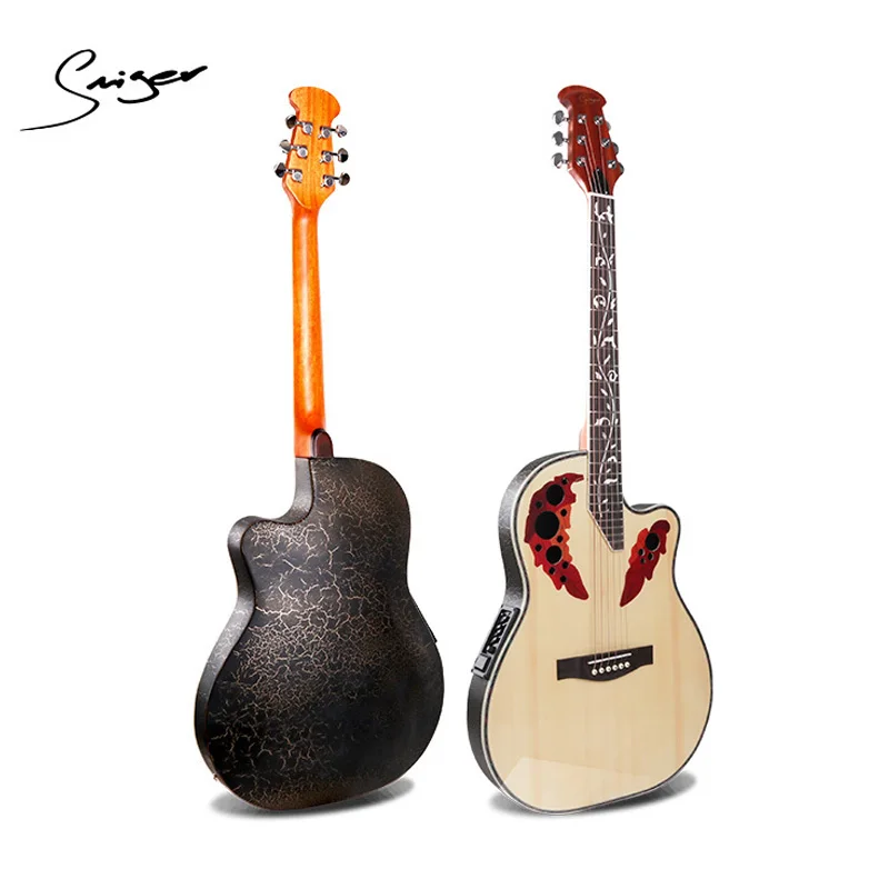 Электрическая акустическая гитара с двойным отверстием 41 дюйм | Спорт и
