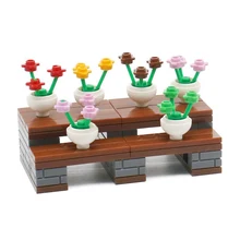 Новый городской уличный вид аксессуары MOC кирпич стул с
