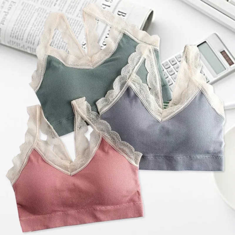 Женский кружевной бюстгальтер женский сексуальный на бретельках летний