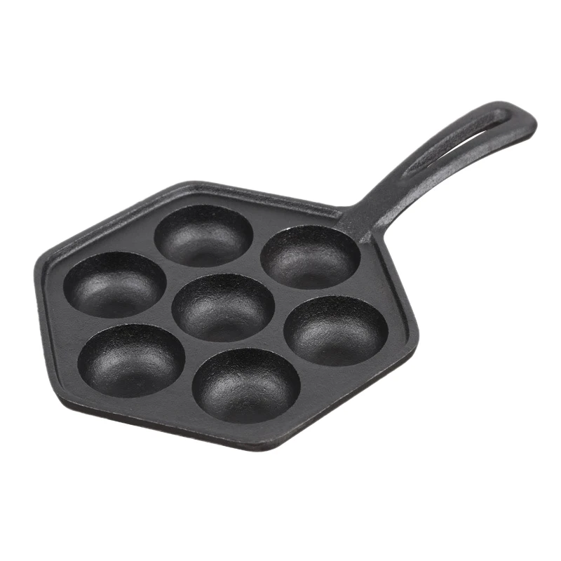 Чугунная набитая антипригарная сковорода для торта Мунк/Aebleskiver домашняя