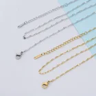 Цепочка Из Нержавеющей Стали 100% для изготовления ювелирных изделий, цепочка-чокер из металлических звеньев, оптовая продажа, 10 шт.