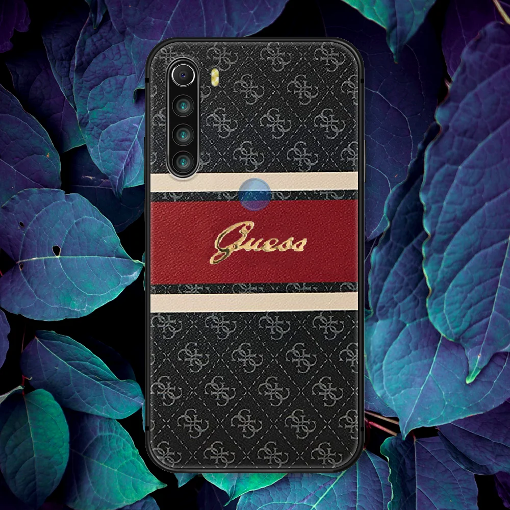 

Guess Luxury Brand Phone Case For Xiaomi Redmi Note 7 8 8T 9 9S 4X 7 7A 9A K30 Pro Ultra black Shell Painting Hoesjes Pretty