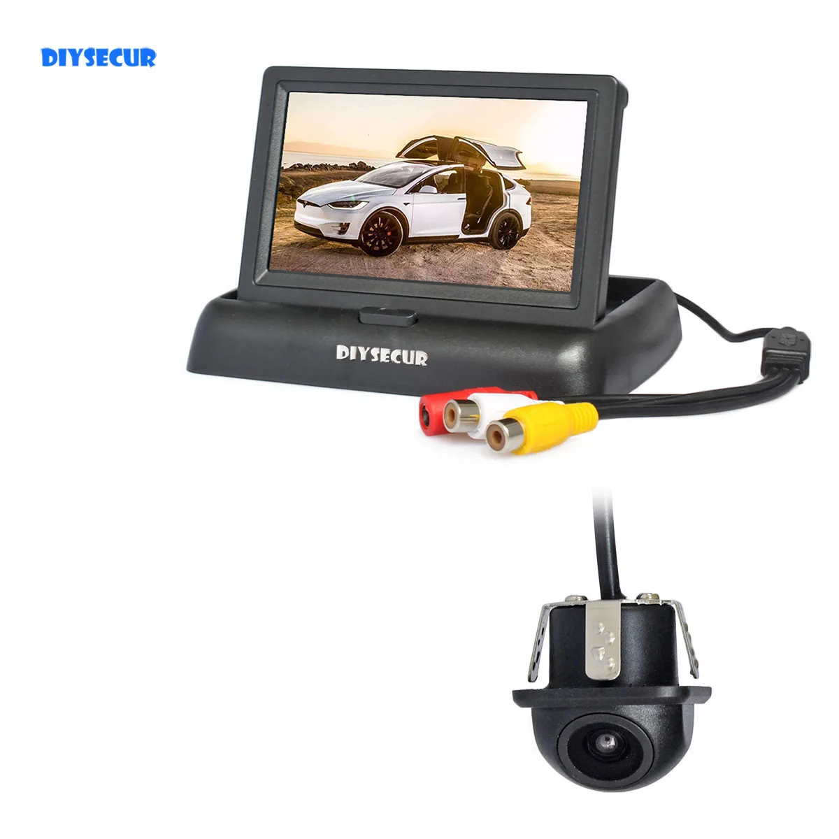 

DIYSECUR Wired 4.3" Car Reversing Camera Kit Backup Car Monitor LCD Display Car Rear View Camera Parking System Kit