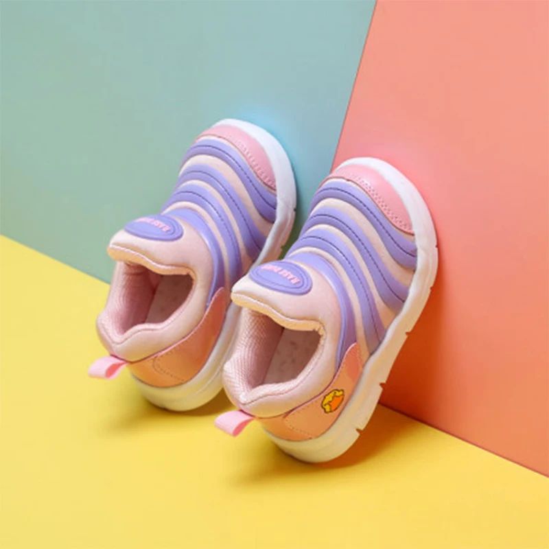 Детская спортивная обувь весна-осень гусеница для маленьких мальчиков с мягкой