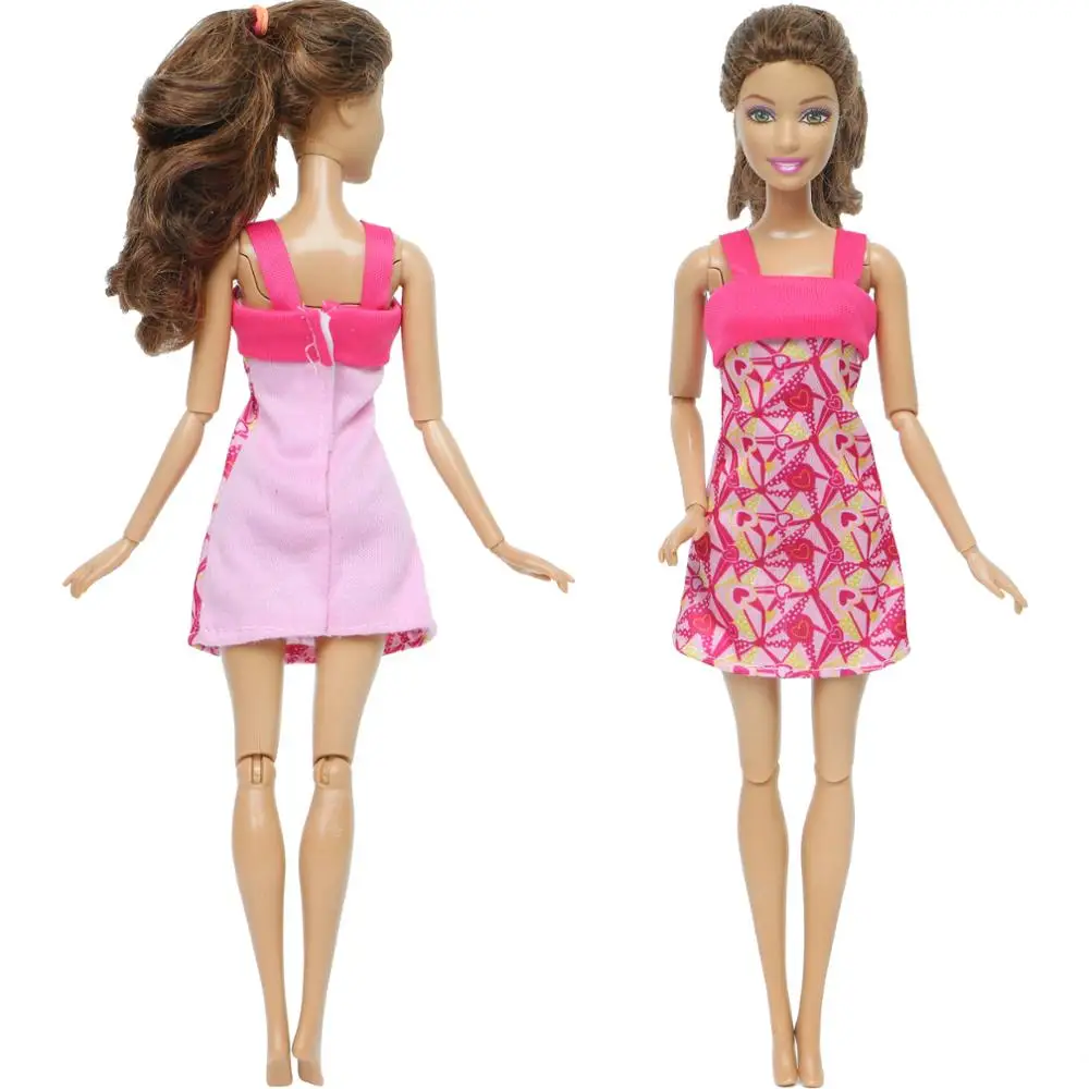4 Pcs/Lot = 2 Pcs Fashion Mix Style Dress Skirt + Black White Purse Handbag Clothes for Barbie Doll Baby Toys Accessories | Игрушки и