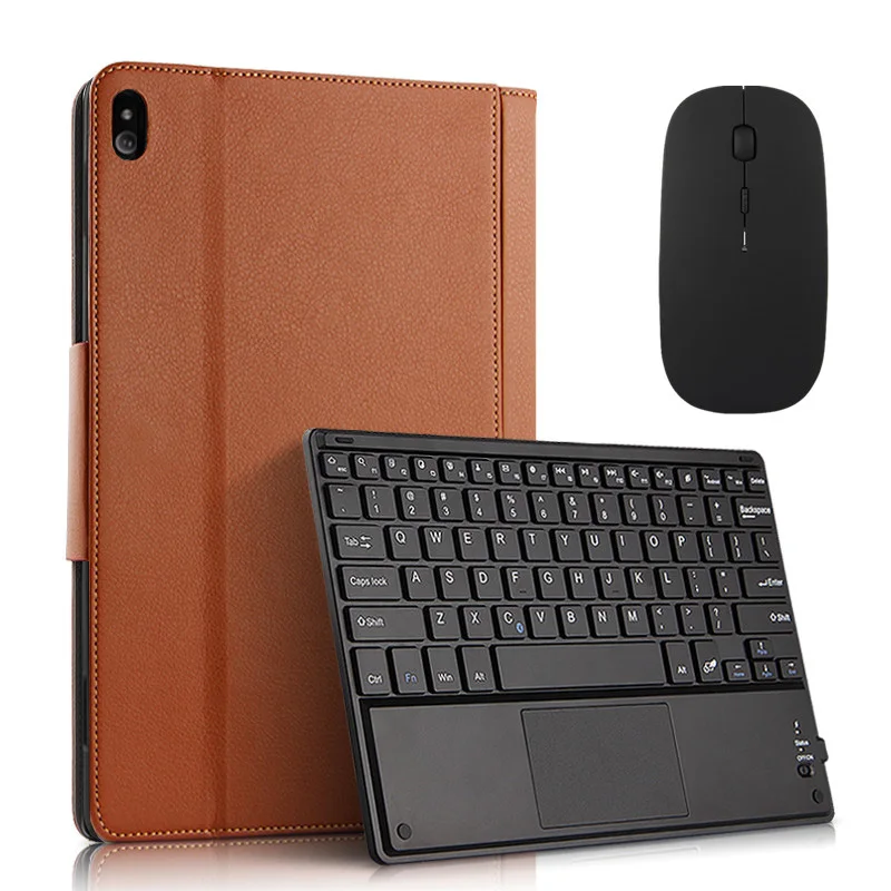 Чехол для lenovo Tab 4 10 Plus, чехол TB-X704F/X704N, 10,1 дюймов, для планшета, магнитный, съемный, Bluetooth, чехол-клавиатура - Цвет: Brown and Mouse