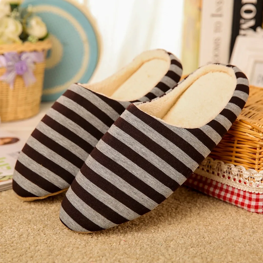 

Man's women Couple slippers Warm Home Plush Soft Slippers Anti-slip Winter warm Full Fur Flats Floor Bedroom Casual Shoes #40