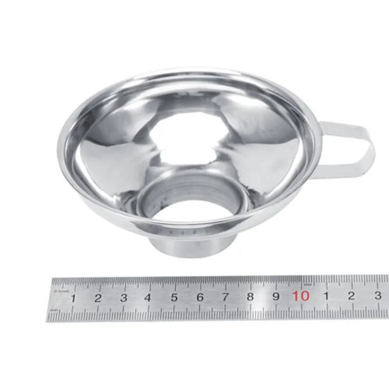 

Small Large Wide Mouth Funnel W/ Handle Stainless Steel - Sugar Beans Grains