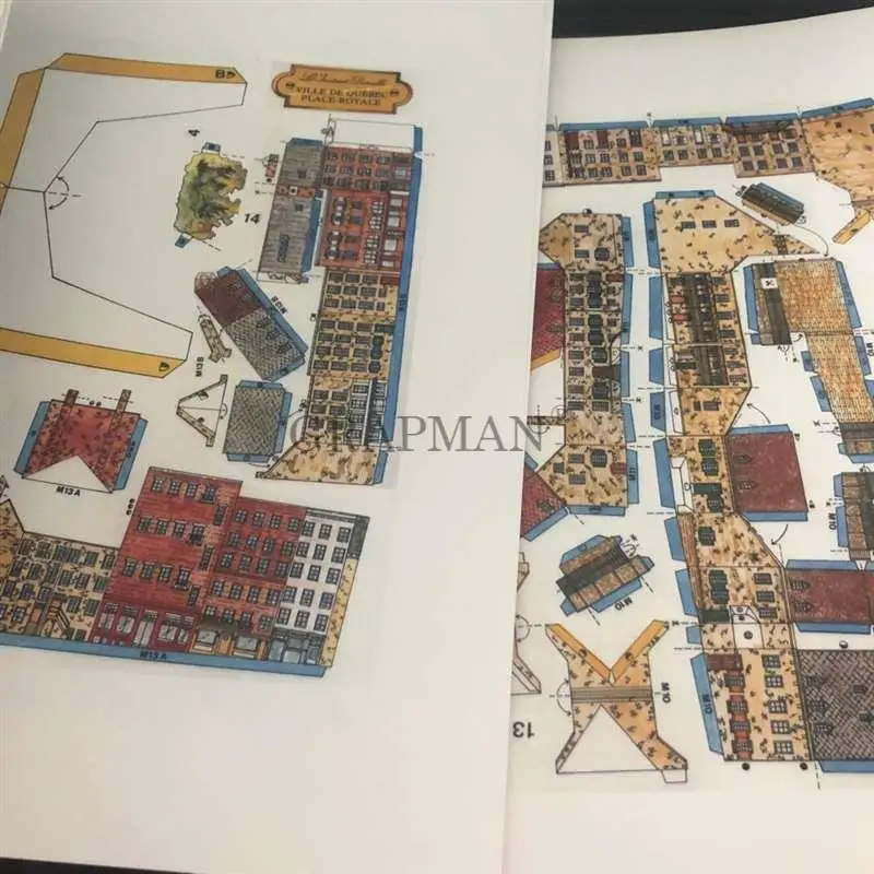 Linstant античная Ручная роспись деловая модель здание Квебек 3D бумажная DIY