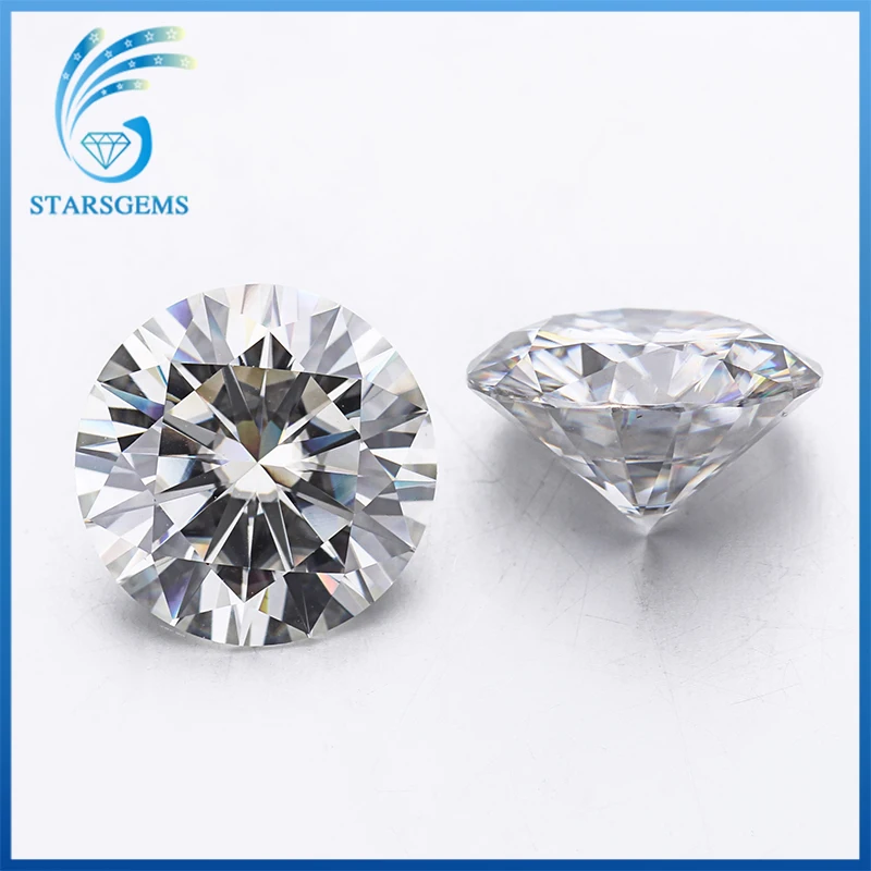 

STARSGEM GH 8mm Round Brilliant Cut Excellent Moissante 2ct Loose Moissanite Gemstone for Jewelry