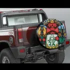 16-дюймовый чехол для запасной шины, крутые новые китайские Шикарные Аксессуары для шин, чехол для колеса, защитный чехол для внедорожника, фургона, автомобиля