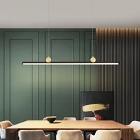 minimalist chandelier for home kitchen modern led long table dining room bar office hanging lamp black smart indoor lighting