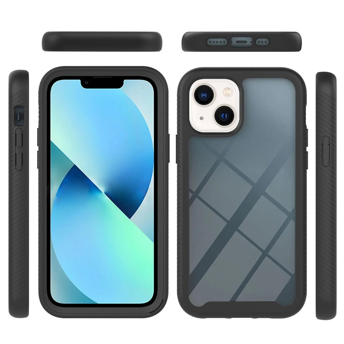 

Slim Shockproof Back Transparent Flexible Phone Shell Compatible with 13 mini