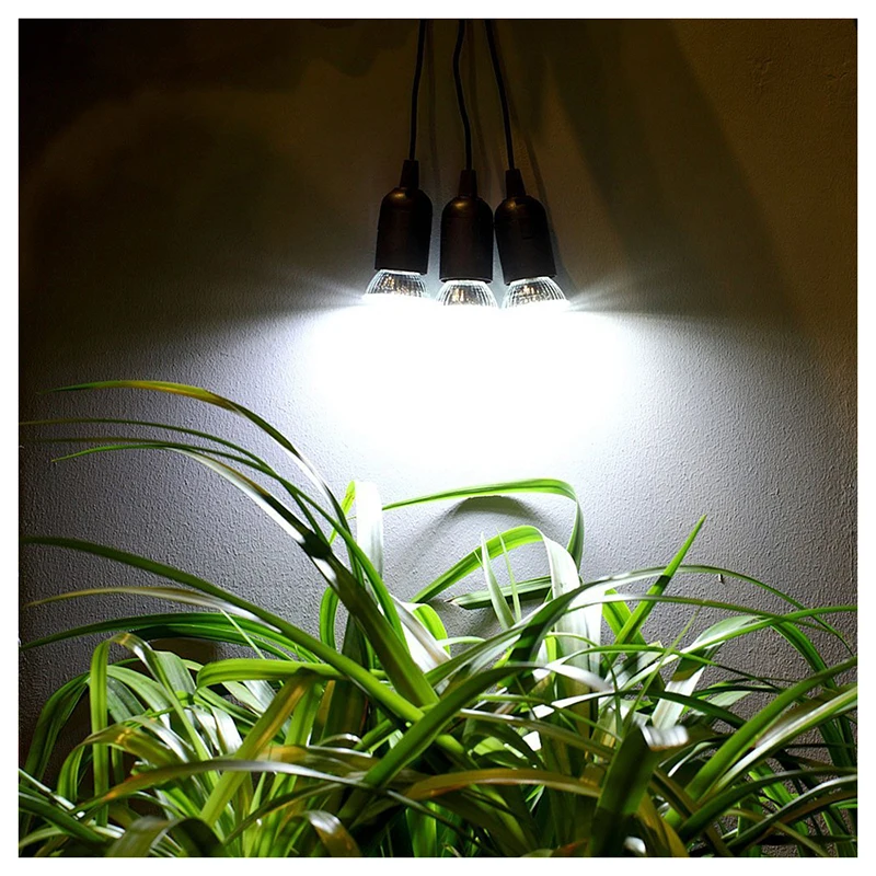 

4W solar panel 3 LED Lamp USB 5V mobile phone charger System Kit for Home Garden Pathway Stair Outdoor Camping Fishing Black