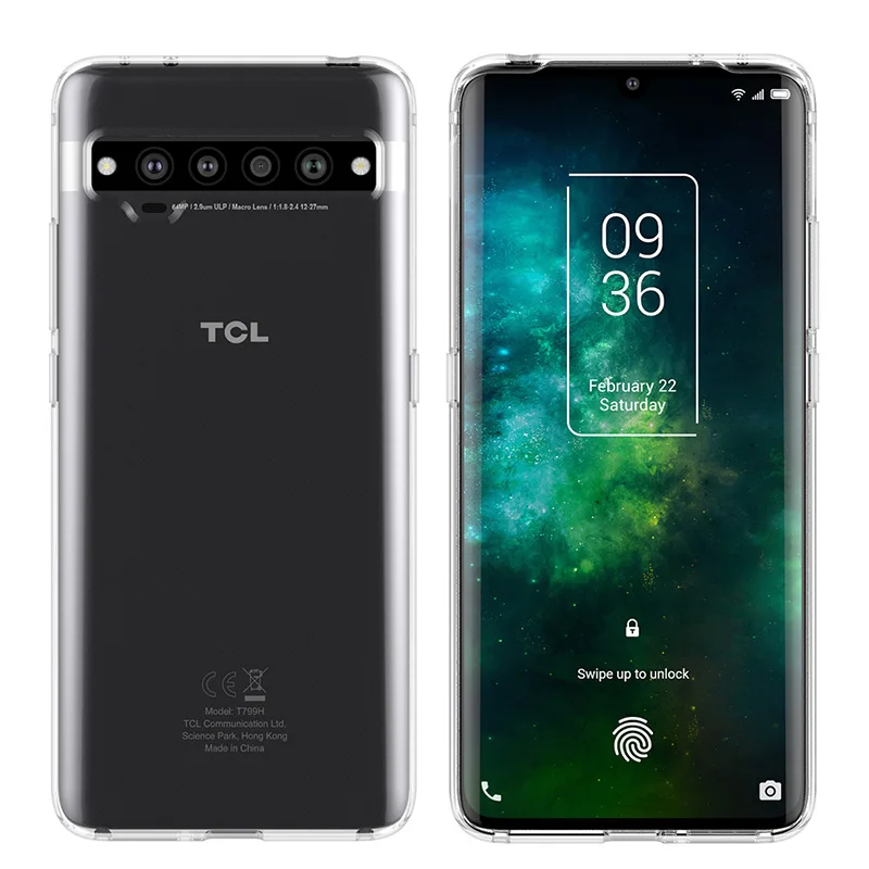 Роскошный Ультратонкий прозрачный силиконовый чехол для телефона TCL 10 Pro мягкая