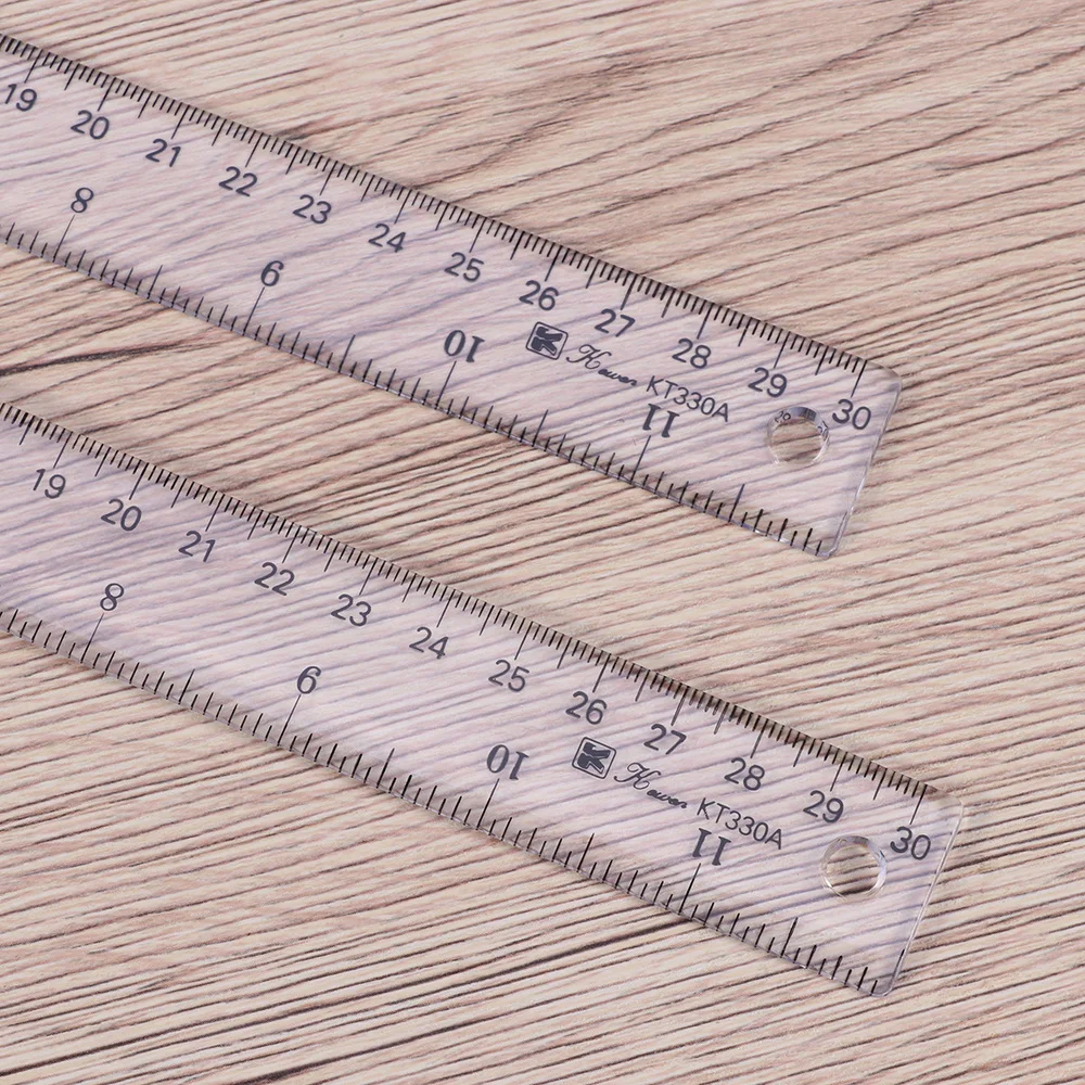 

2pcs 30cm T-Square Double Side Scale Measuring Tool T Shape Ruler for Drafting and General Layout Work (inch,)