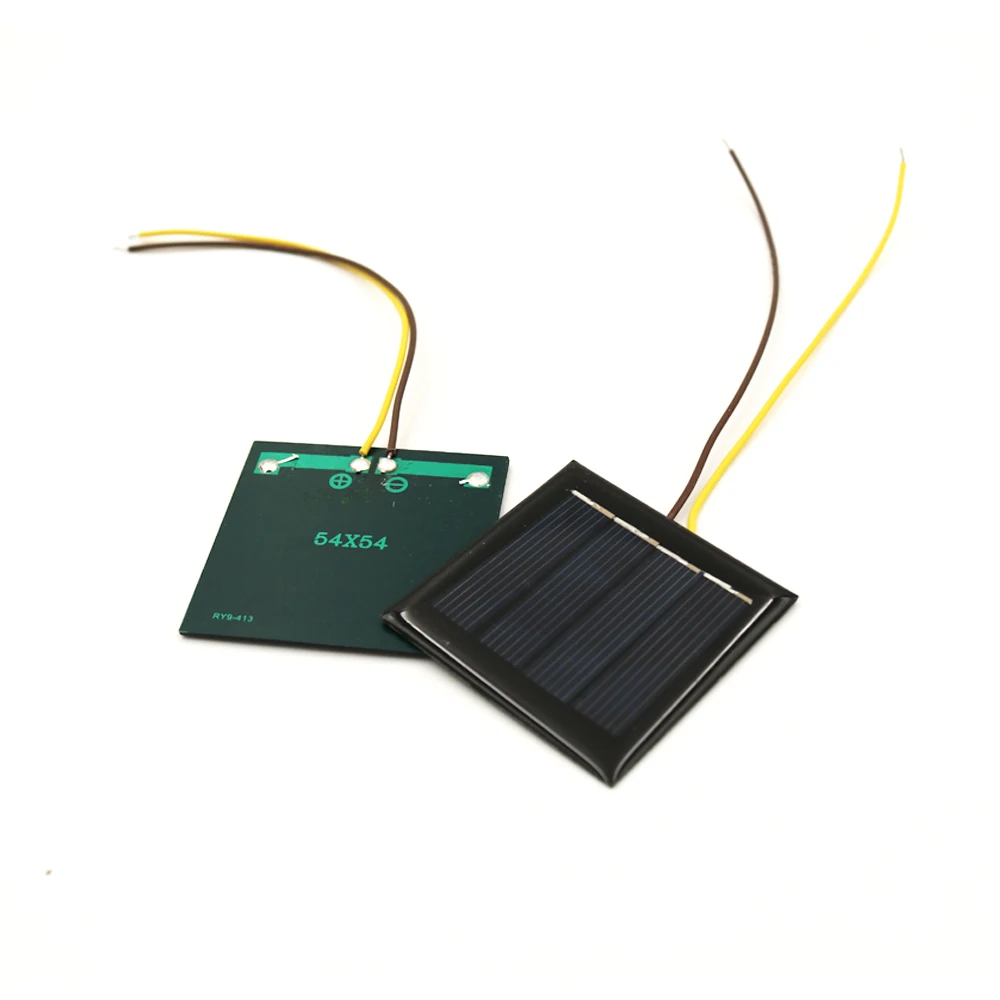 5 шт. X 2 в ма солнечная панель с 15 см удлиненным проводом стандартная зеркальная