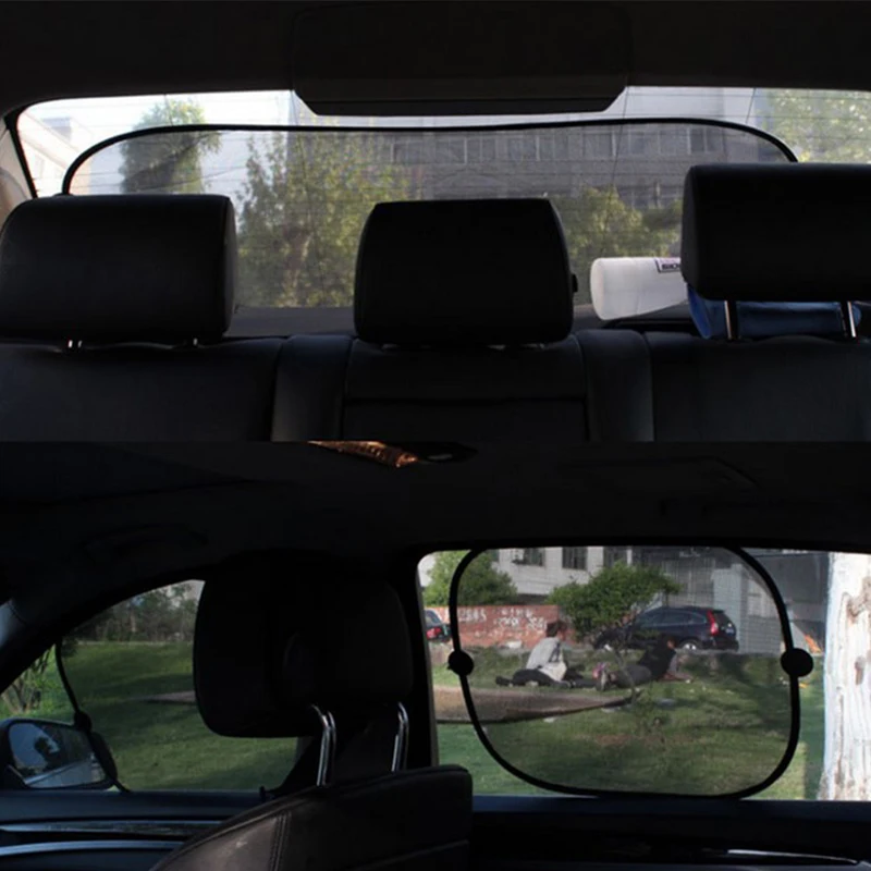 

1/2PCS Car Side Rear Window Screen Sun Shade Mesh Cover Windshield Sunshade Visor