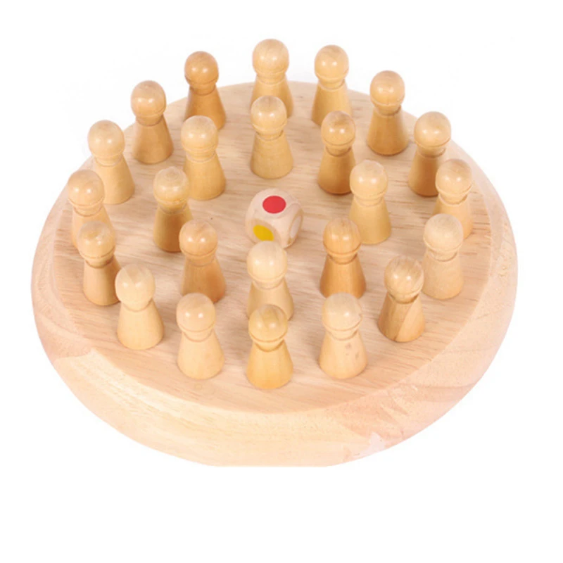 

Children's Wooden Chess Fun Building Block Board Game Puzzle Children's Cognitive Ability Toy Learning Game