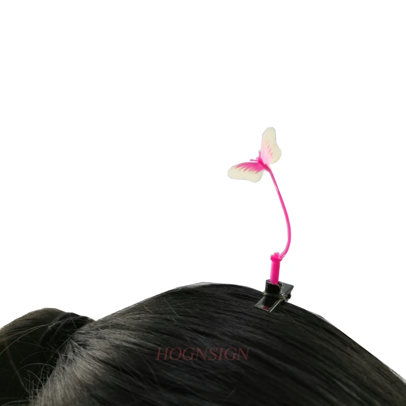 

2pcs Butterfly Hair Clip Plants Show Moe Artifact Small Miaofa Clip Head Long Grass Wacky Cartoon Headdress Flower Sale