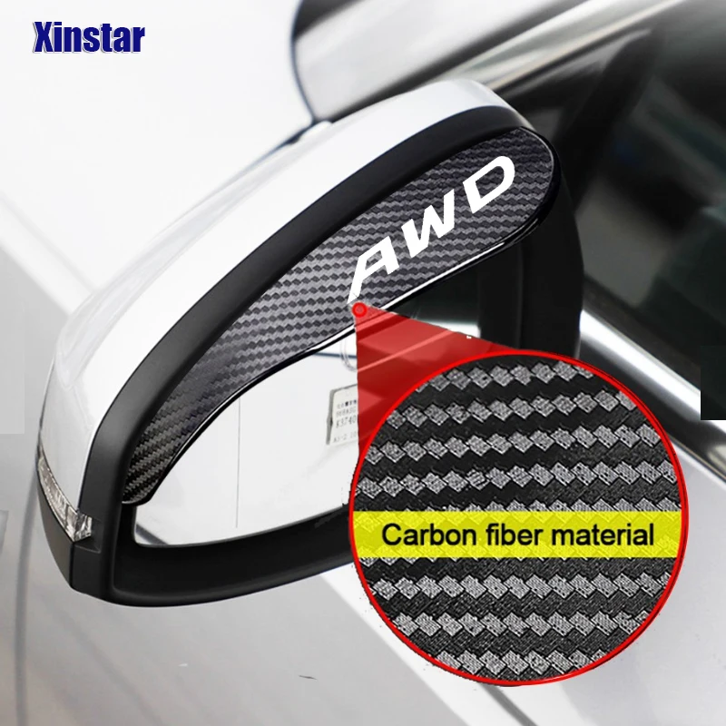 2X Car Rearview Mirror Eyebrow Protector For Volvo S60 XC90 V40 V50 V60 V70 S80 S90 V90 C30 C70 XC70 XC60 XC40 AWD T6 - купить по