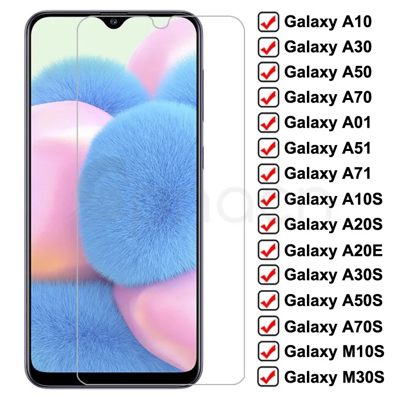 

9H Protective Glass For Samsung Galaxy A10 A30 A50 A70 A01 A51 A71 Screen Protector A20E A20S A40S M10S M30S Tempered Glass Film