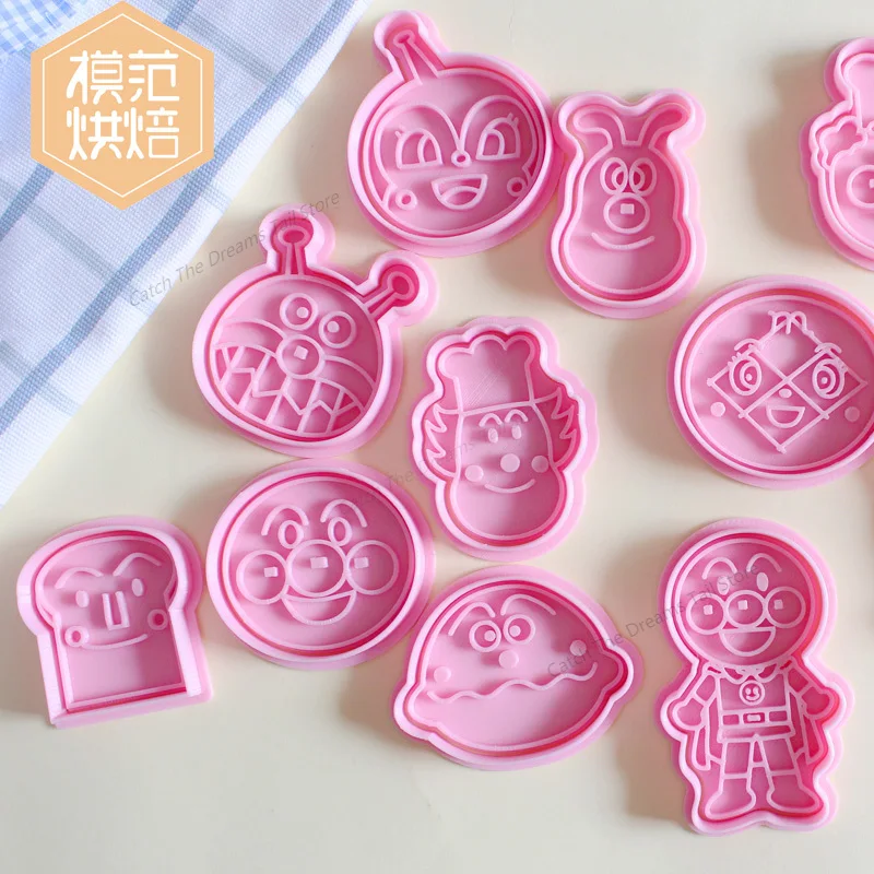 11 шт./компл. Anpanman резак для печенья 3d прессованный тип инструмент выпечки