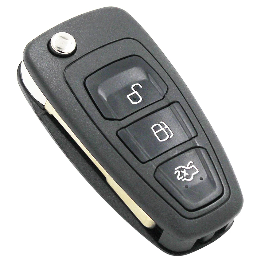 3-кнопочный Умный складной дистанционный ключ 433 МГц с чипом 4D60/4D63 для лезвия Ford