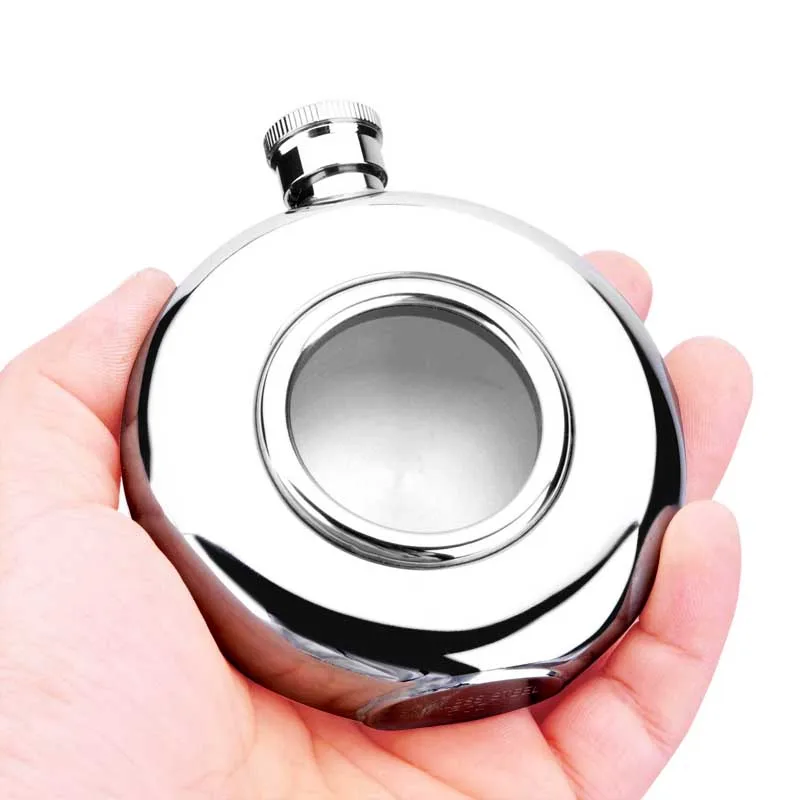 Мини Мужская портативная фляжка для улицы XO 304 нержавеющая сталь прозрачное