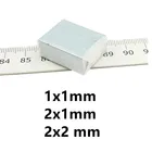 Небольшой круглый магнит N35, 1x1, 2x1, 2x2 мм, постоянный неодимовый магнит NdFeB, суперсильные мощные магниты 1*1, 2*1, 2*2