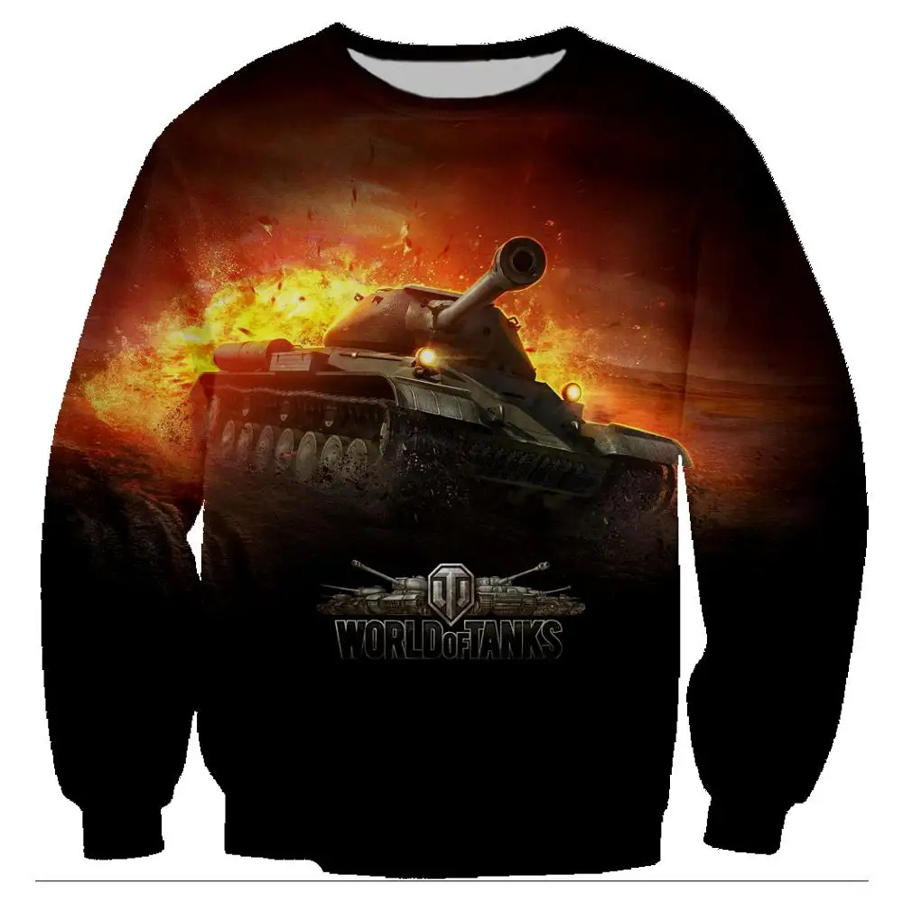 3D печати кофты игры World Of Tanks Harajuku для мужчин пуловер толстовки с капюшоном и
