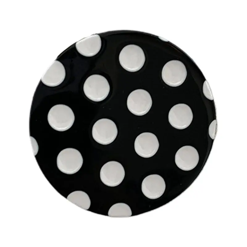 

12 Style Women Vintage Geometric Hair Clip Black White Polka Dot Acrylic Hairpin