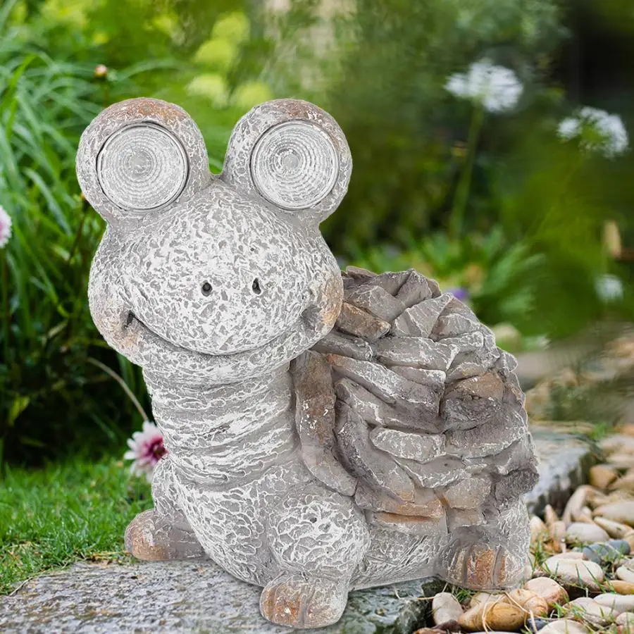 Миниатюрная уличная фигурка на солнечной батарее декоративное освещение