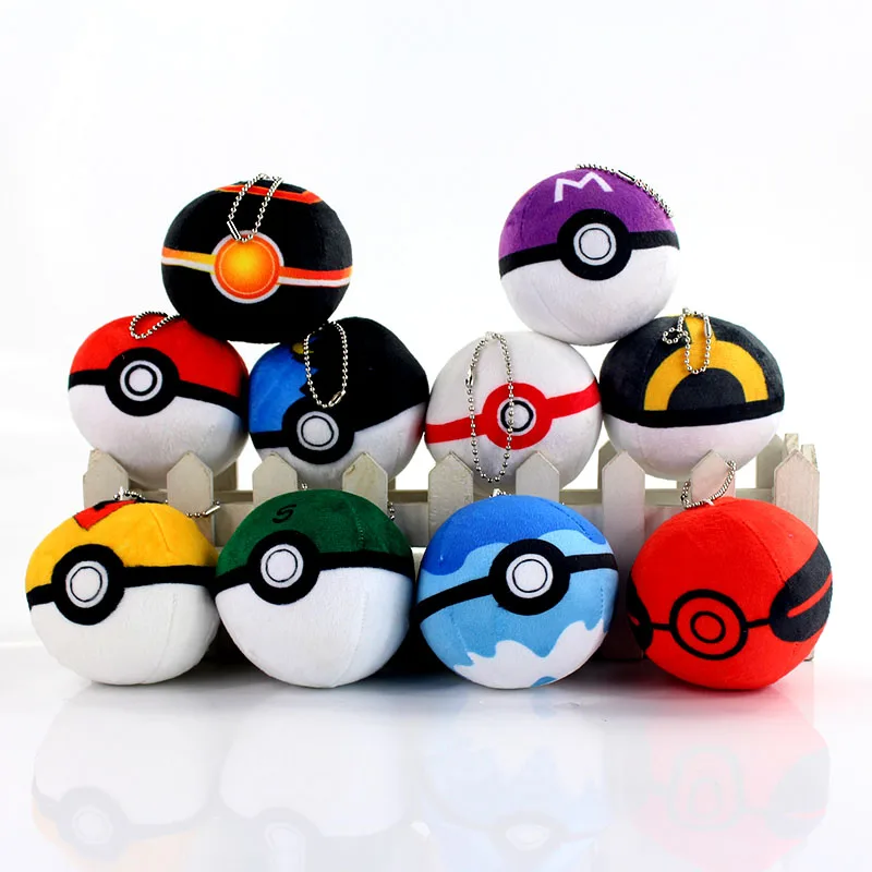 7 см 10 шт./лот плюшевые подвески в виде шарика для тыкать случайном порядке брелки