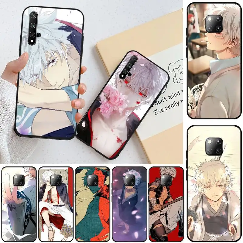 Чехол Reayou Anime Gintama черный мягкий чехол для телефона Huawei Honor 8 8X 9 9LITE 10 View9 10lite 20lite