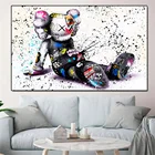Картина на холсте с изображением мишки тедди, художественные плакаты и принты