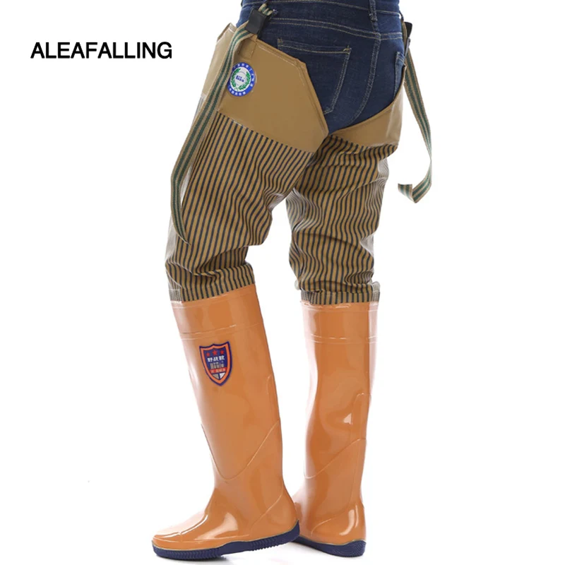 Непромокаемые сапоги утепленные очень высокие для воды мягкая подошва