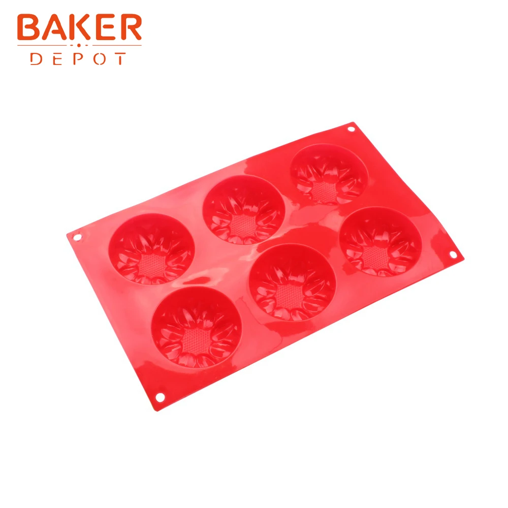 6 решеток Подсолнух ручная работа формы для мыла силиконовая форма торта желе