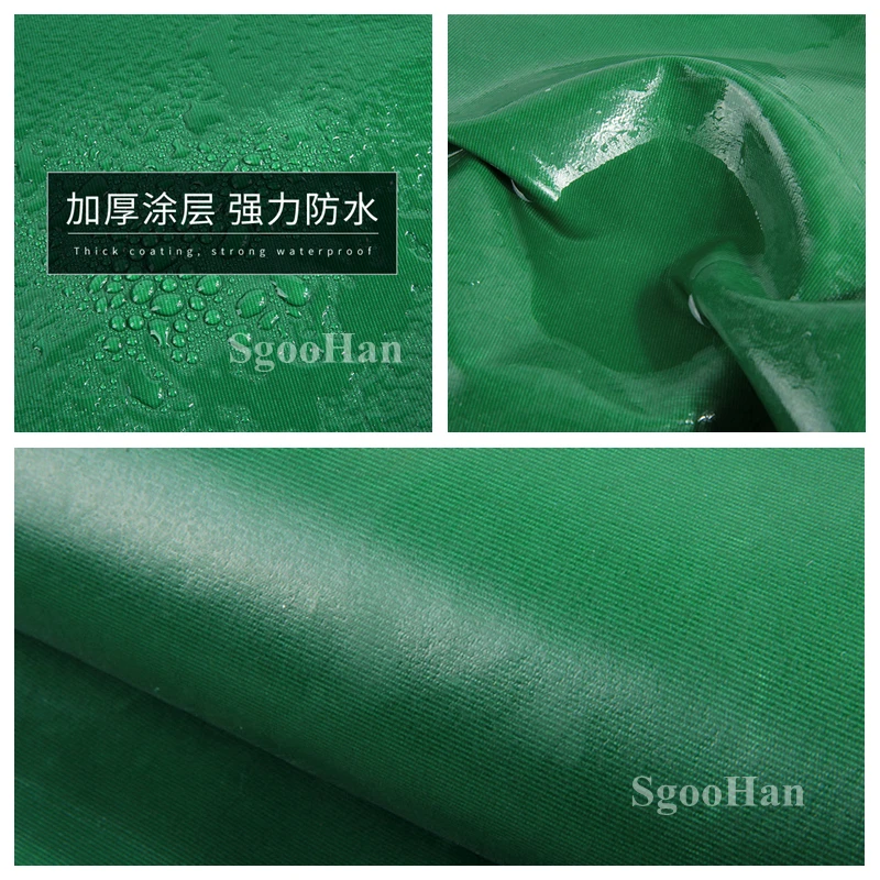 500 г/м2 Зеленый Баннер с ПВХ покрытием брезент Непромокаемая ткань наружный тент