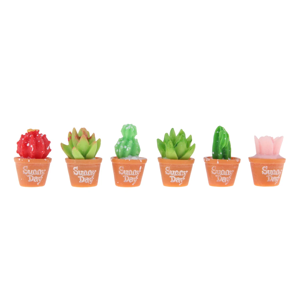 

6Pcs Artificial Succulent Plants Mini Potted Succulents Picks for Home Table