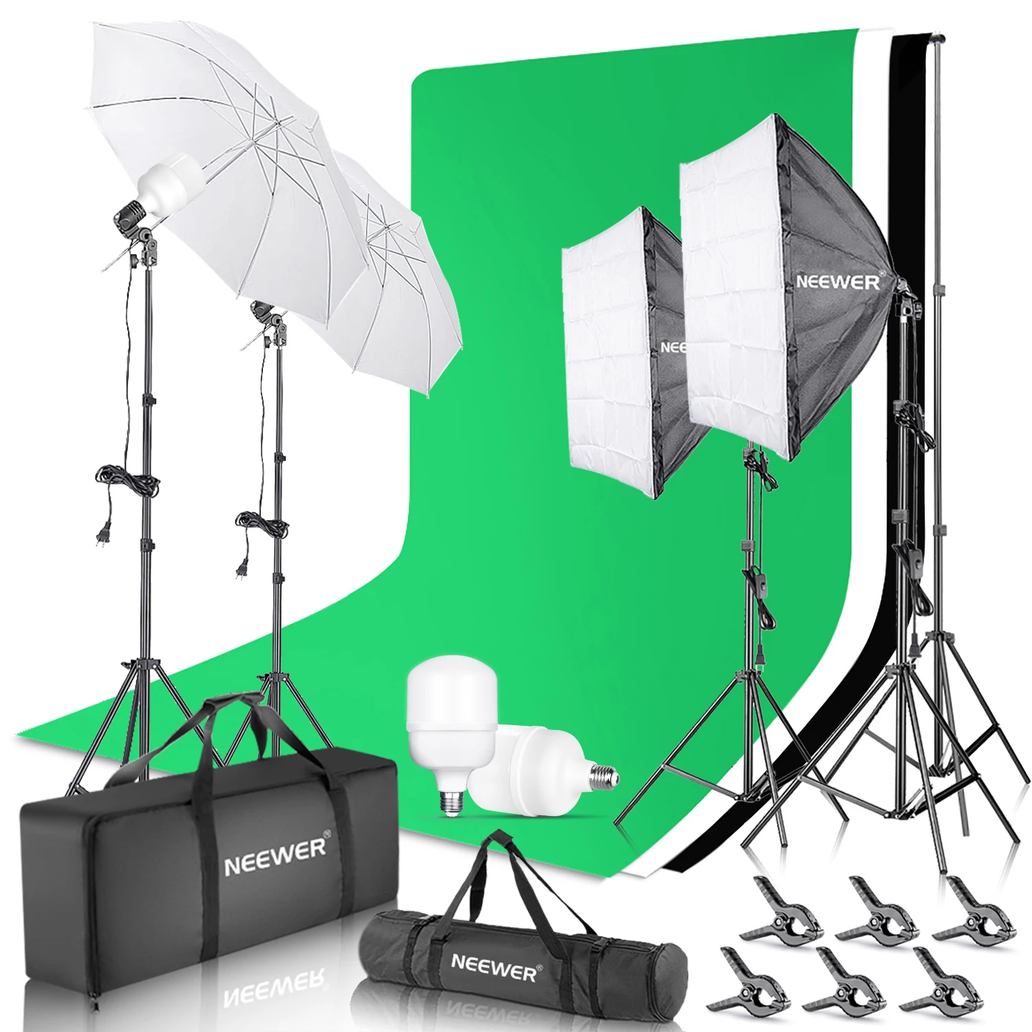 Neewer 8.5x10ft стойку задника Поддержка комплект с 6x9ft фон 900W 5500K выдвижной ручкой