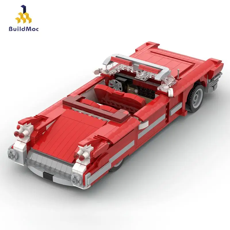 

BuildMOC Technical Convertible Car Building Blocks Technical Classic Race Vehicle Supercar Model Educational Toy Children Gift